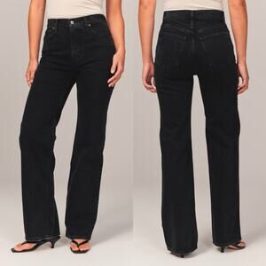 Abercrombie & Fitch Black Straight Leg Jeans